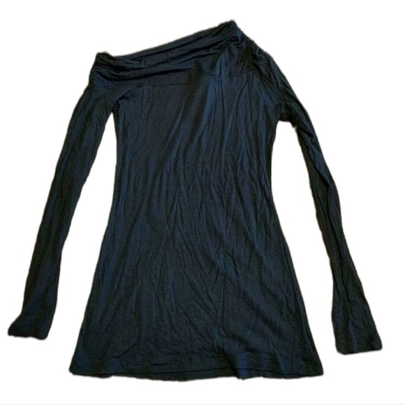 Hang Off the Shoulder Top - Navy - Picture 2 of 4